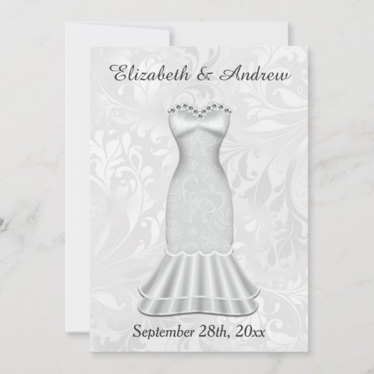 Invitation Élégante mariée Mariage (Devant)