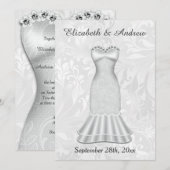 Invitation Élégante mariée Mariage (Devant / Derrière)