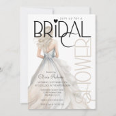 Invitation Élégante mariée moderne en Fête des mariées Mariag (Devant)