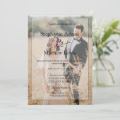 Invitation Élégante mariée photo et Mariage de chambre (Debout devant)