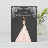 Invitation Élégante Mariée Serez-Vous Ma Femme D'Accueil (Debout devant)