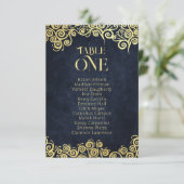 Invitation Elégante Marine Baroque Et Mariage Chic Gold Class (Debout devant)