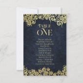 Invitation Elégante Marine Baroque Et Mariage Chic Gold Class (Dos)