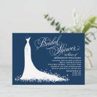 Elégante Marine Bleu Mariage blanc Fête des mariée