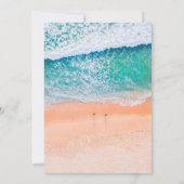 Invitation Elégante Marine de la plage Bleu de la mer Vagues (Dos)