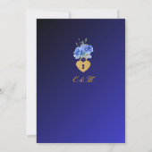 Invitation Elégante Marine et Burnt Orange Elégant Mariage (Dos)