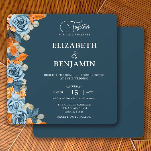 Invitation Elégante Marine Rustique Boho Et Mariage De Rouill