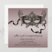 Invitation Élégante mascarade (Devant / Derrière)