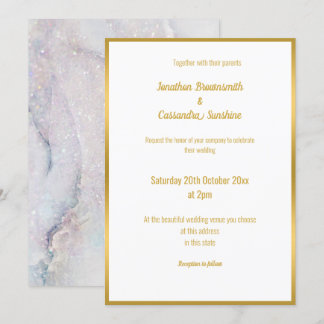 INVITATION ÉLÉGANTE MÈRE DU MARIAGE DE MARBRE DE PAIN
