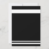 Invitation élégante Minimal Black & White pour un (Dos)