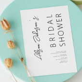 Invitation Elégante minimaliste Black Bridal Shower Invitatio