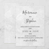 Invitation Élégante Minimaliste Noir et Blanc (Devant / Derrière)