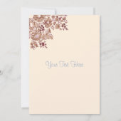 Invitation Élégante mode féminine victorienne (Dos)