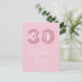 Invitation élégante moderne de 30e anniversaire (Debout devant)