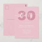 Invitation élégante moderne de 30e anniversaire (Devant / Derrière)