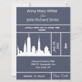 Invitation élégante moderne de la skyline de New Y (Devant)