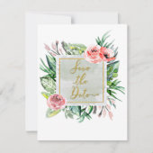 Invitation élégante moderne florale à retenir la d (Devant)