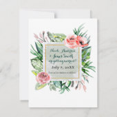 Invitation élégante moderne florale à retenir la d (Dos)