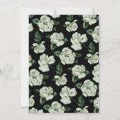 Invitation Elégante mort florale à mes 20 ans 30e anniversair (Dos)