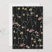 Invitation Elégante mort florale à mes 20 ans 30e anniversair (Dos)