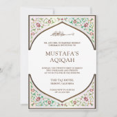 Invitation Elégante mosaïque persane Art islamique Aqiqah (Devant)