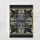 Invitation élégante Motif de Parties scintillant (Dos)