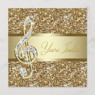 Invitation Élégante musique Treble Clef Symphony Concert Cons