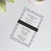 Invitation élégante noir et blanc pour une soirée