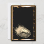 Invitation Elégante OEufs de Pâques en Or Noir (Dos)