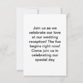 Invitation Elégante oeuvre d'or de romantique mariage Couple (Dos)