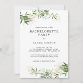 Invitation Élégante Olive Greenery Bachelorette Party Invitat (Devant)