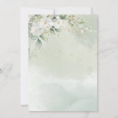 Invitation Elégante or aquarelle verte Quinceañera (Dos)