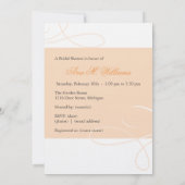Invitation Élégante Orange Bridal Shower (Dos)