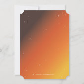 Invitation Elégante Orange Diamond Spider Web Halloween Party (Dos)