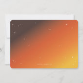 Invitation Elégante Orange Sunset Spider Web Halloween Party (Dos)