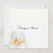 Invitation Elégante Orchidée Blanche Personnalisée Mariage In (Dos)