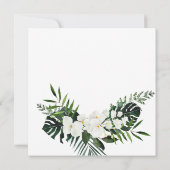 Invitation Elégante Orchidées Blanches FÊTE DES MARIÉES bohèm (Dos)