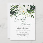 Invitation Elégante Orchidées Blanches Fête des mariées bohèm (Devant)