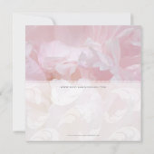 Invitation Élégante Paeonia Enregistrer la date : Argent (Dos)