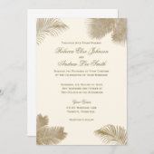 Invitation élégante Palm (Devant / Derrière)