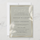 Invitation Elégante Pampas blanche ivoire Grass Pale Sage 2 (Devant)