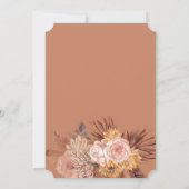 Invitation Elégante Pampas Fête des mariées basse Thé (Dos)