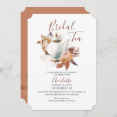 Invitation Elégante Pampas Fête des mariées basse Thé (Devant / Derrière)