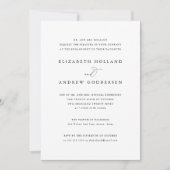 Invitation Élégante Partie Classique Noir Et Blanc (Devant)