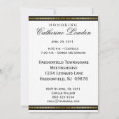 Invitation Élégante Partie de retraite Purple Gold (Dos)