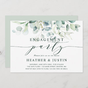 Invitation Élégante Partie d'engagement de la ferme verte