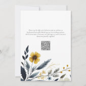 Invitation Élégante partie d'engagement Fleur sauvage (Dos)