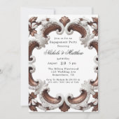 Invitation Élégante Partie d'engagement Mariage baroque (Devant)