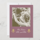 Invitation Élégante Partie d'engagement victorienne (Dos)