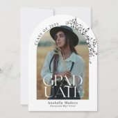 Invitation Élégante Partie minimaliste de graduation (Devant)